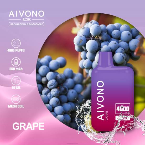 グレープ Aivono AIM BOXX 4000 0822213 | Aivono Vape Japan